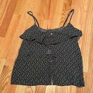 American Eagle navy ruffle spaghetti strap top SIZE: M CONDITION: good